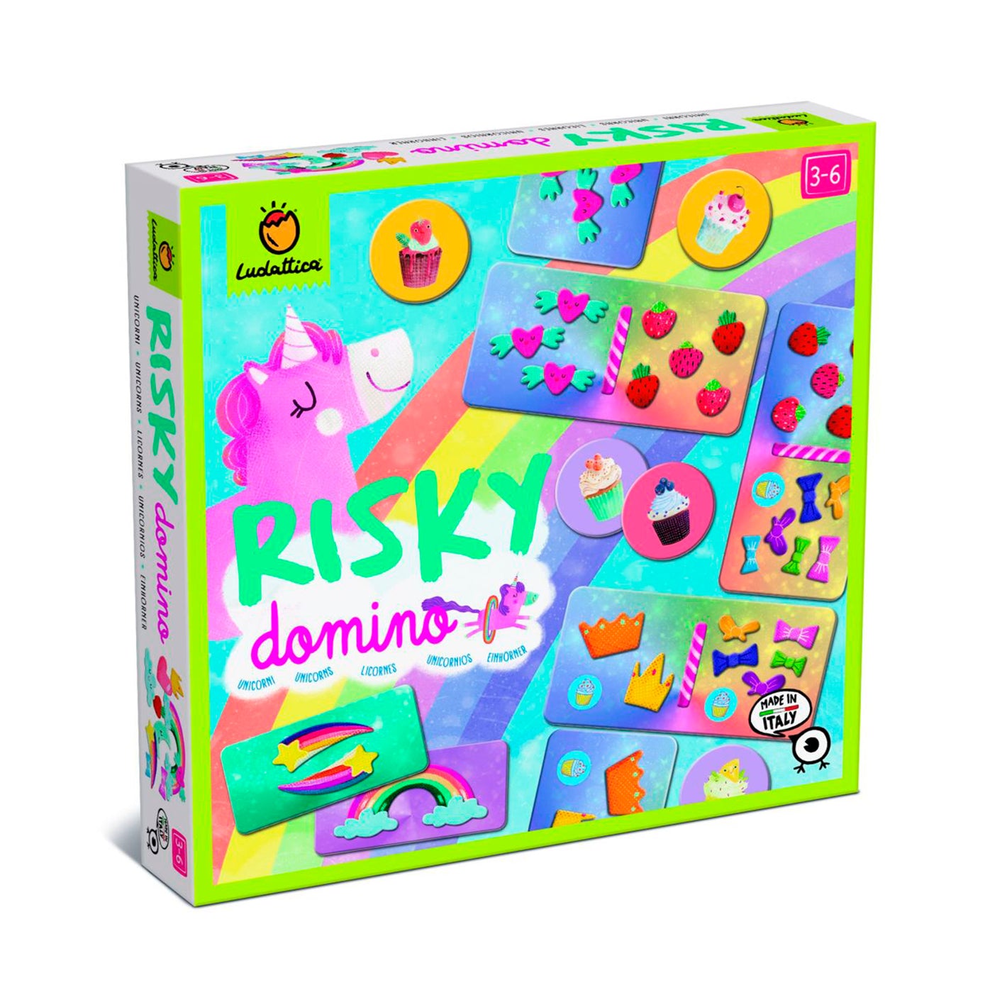 Risky Domino Unicornios - Ludattica