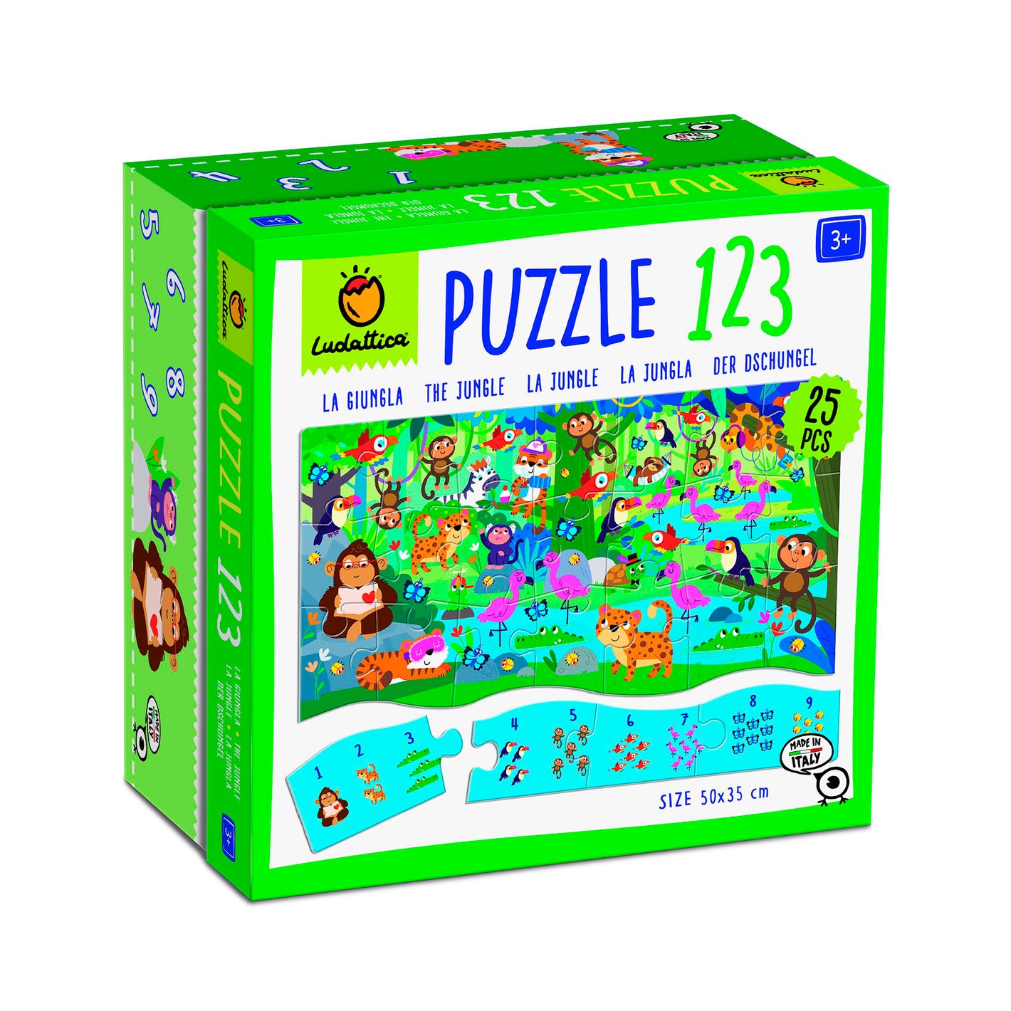 Puzzle 123 La Jungla 25 Piezas - Ludattica