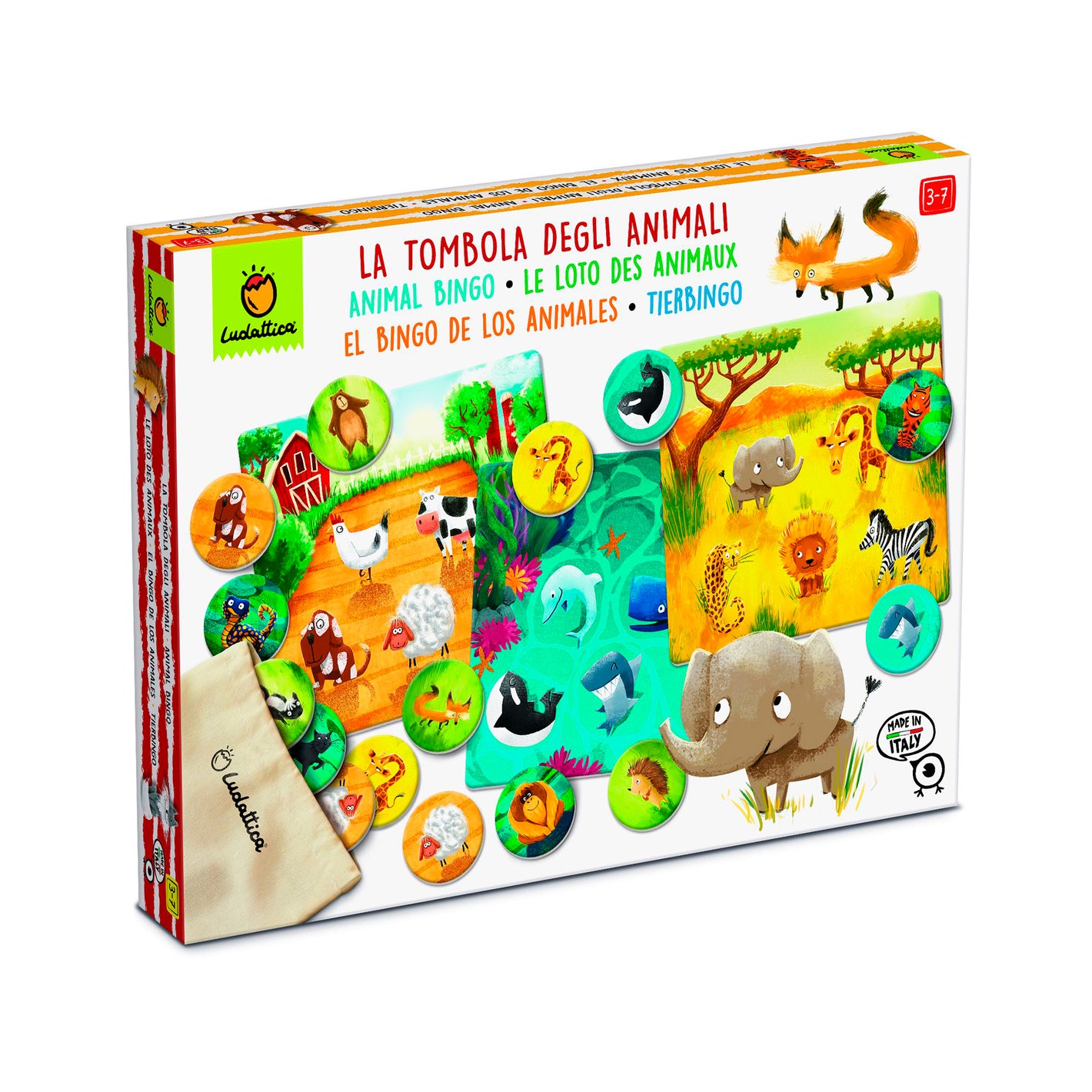 Juegos Familiares Bingo de Animales - Ludattica