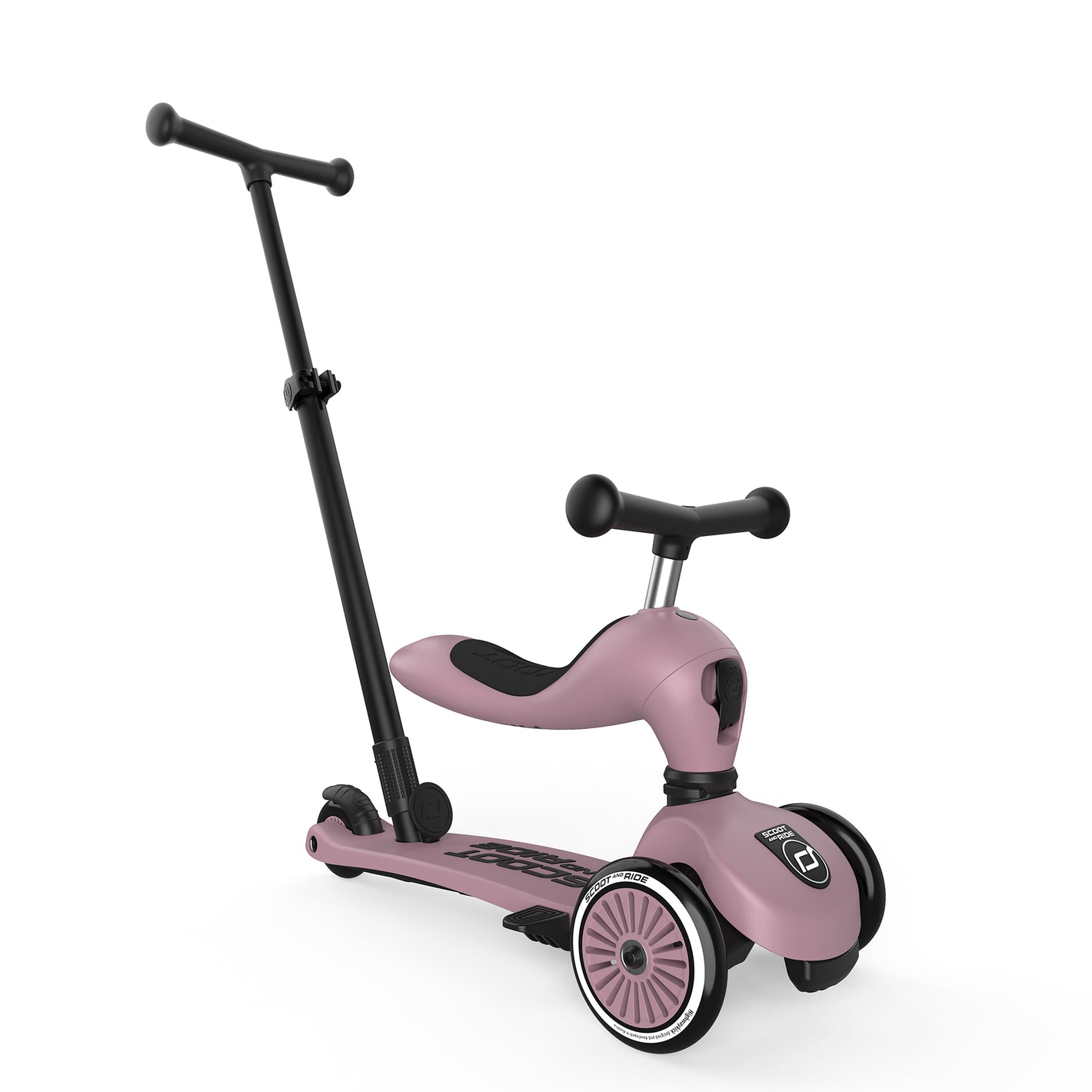 Scooter 2 en 1 Highwaykick 1 Push and Go Wildberry - Scoot and Ride