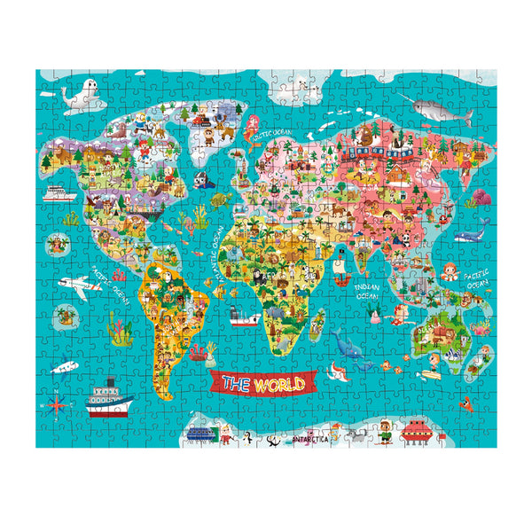 Puzzle Mapa del Mundo 500 Piezas - Tooky Toy