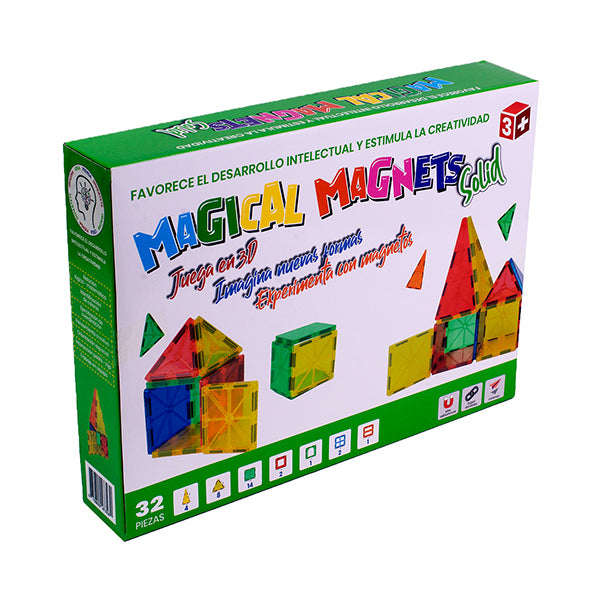 Juego Magnético Magical Magnets Solid 32 Piezas - Magical Magnets