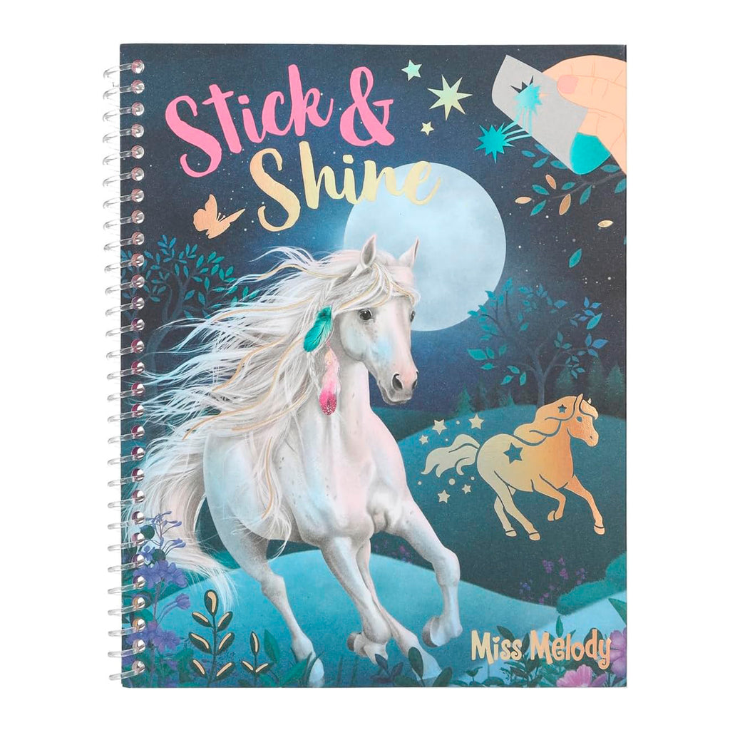 Libro para Colorear Stick & Shine Caballos- Top Model