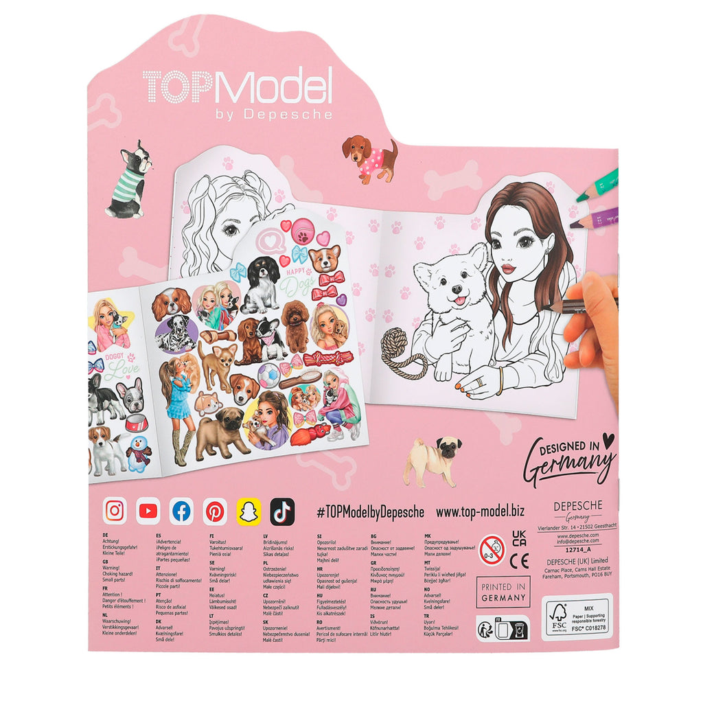 Libro para Colorear Kitty and Doggy - Top Model
