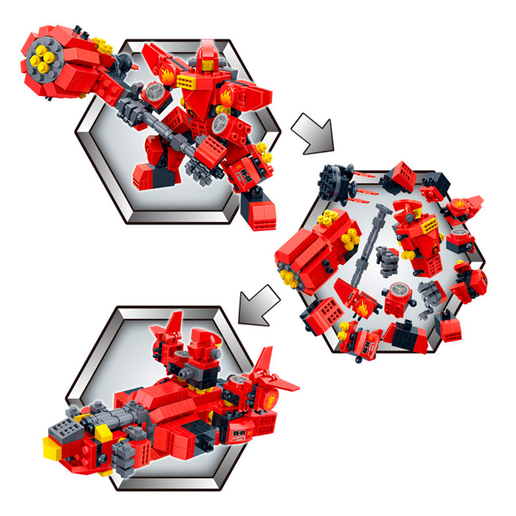 Set de Bloques Robot Mech II Rojo 2 en 1 351 Piezas - BanBao