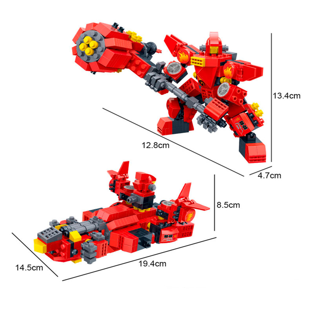 Set de Bloques Robot Mech II Rojo 2 en 1 351 Piezas - BanBao