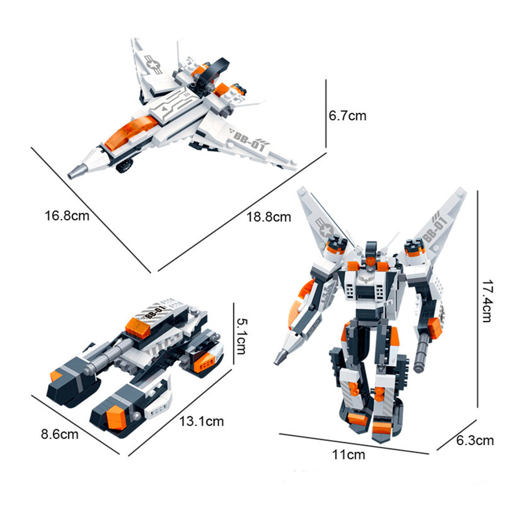 Set de Bloques Robot Mech II Naranjo 3 en 1 215 Piezas - BanBao