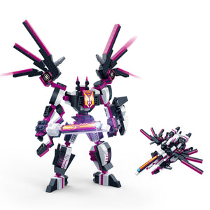 Set de Bloques de Construcción Robot Mech II 2 en 1 Morado - Banbao