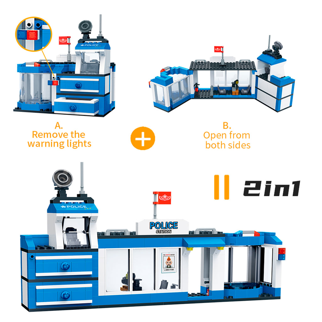 Set Bloques Construcción Estación de Policias 2 en 1 - BanBao