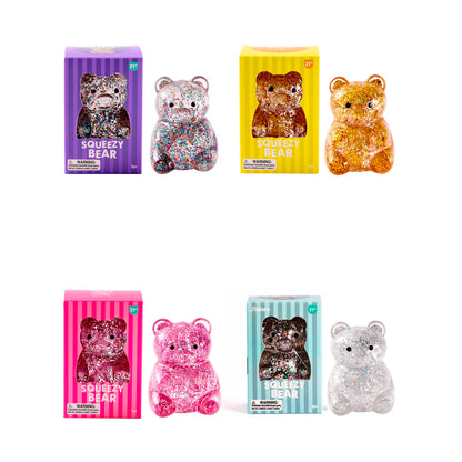 Juguete Sensorial Oso Glitter Squish para Apretar - Jadore