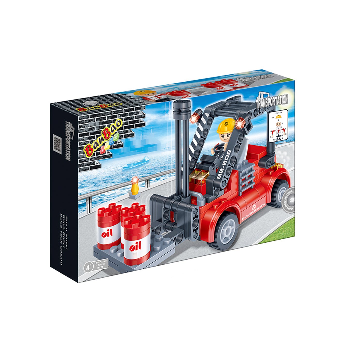 Set Bloques Construcción Grua de Carga 128 Piezas - BanBao