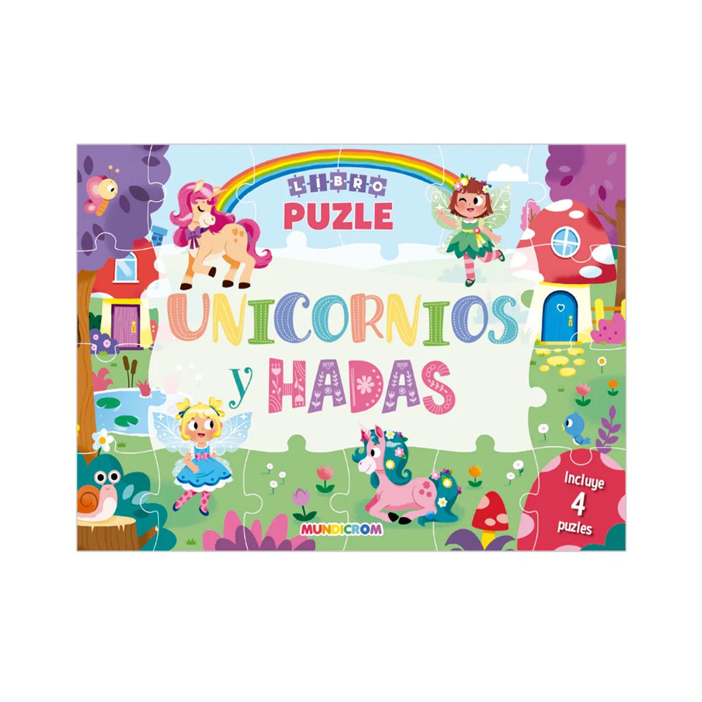 Libro + Puzzle Unicornios y Hadas