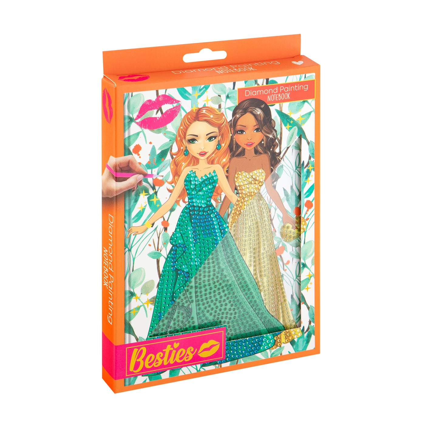 Cuaderno Pintura de Diamantes Naranjo - Besties