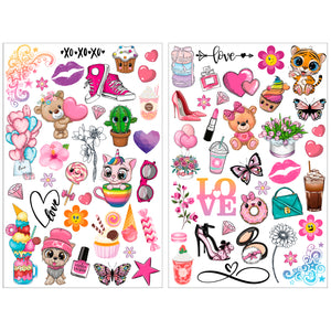 Set de Tatuajes Naranjo - Besties