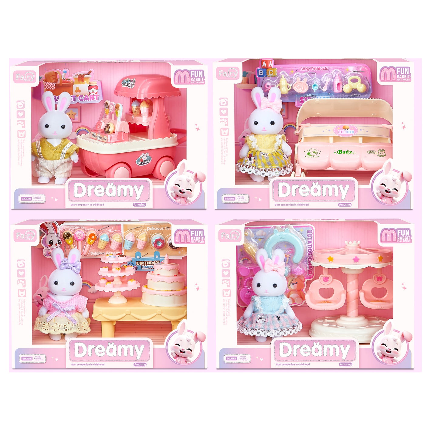 Set de Conejos con Accesorios - Dreamy