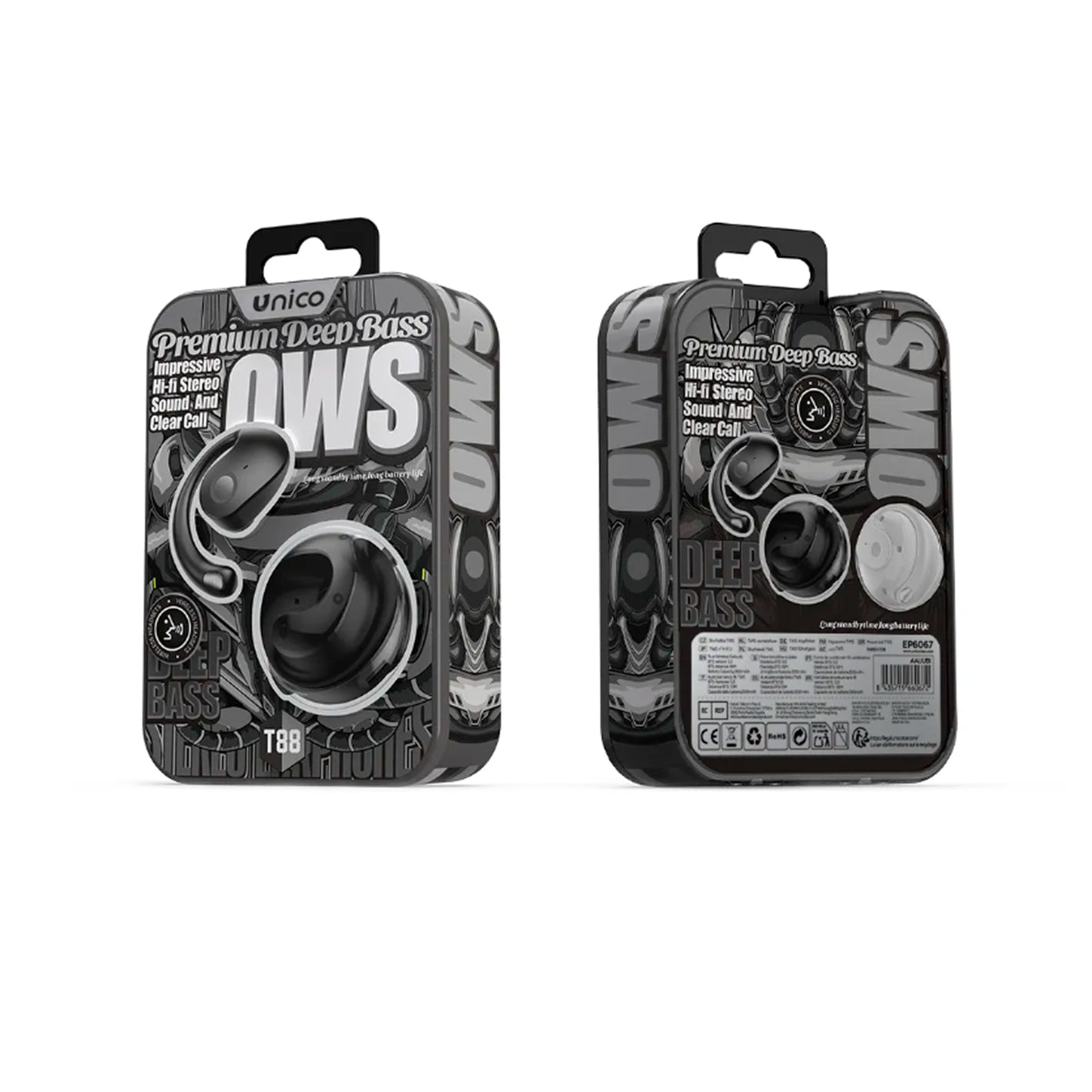 Audífonos Inalámbricos OWS Premium Deep Gris Oscuro Bass Unico
