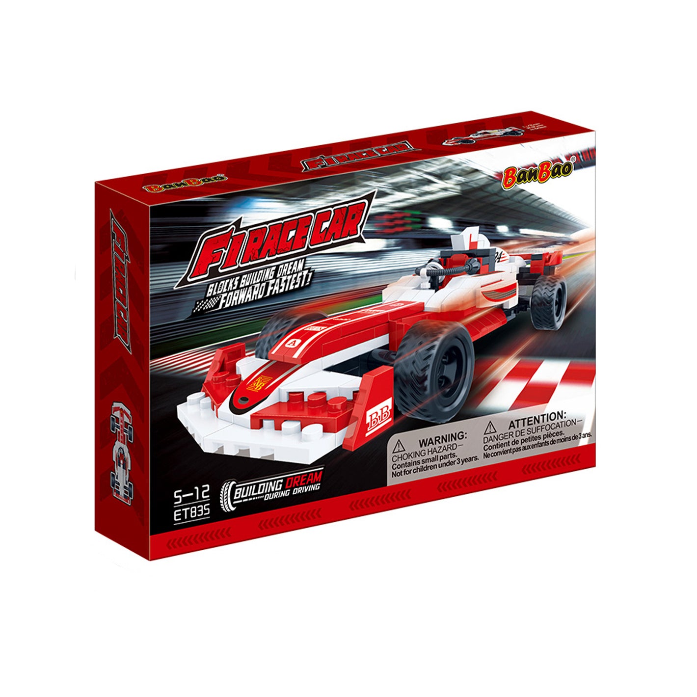 Set de Bloques Auto de Carrera F1 Rojo - BanBao