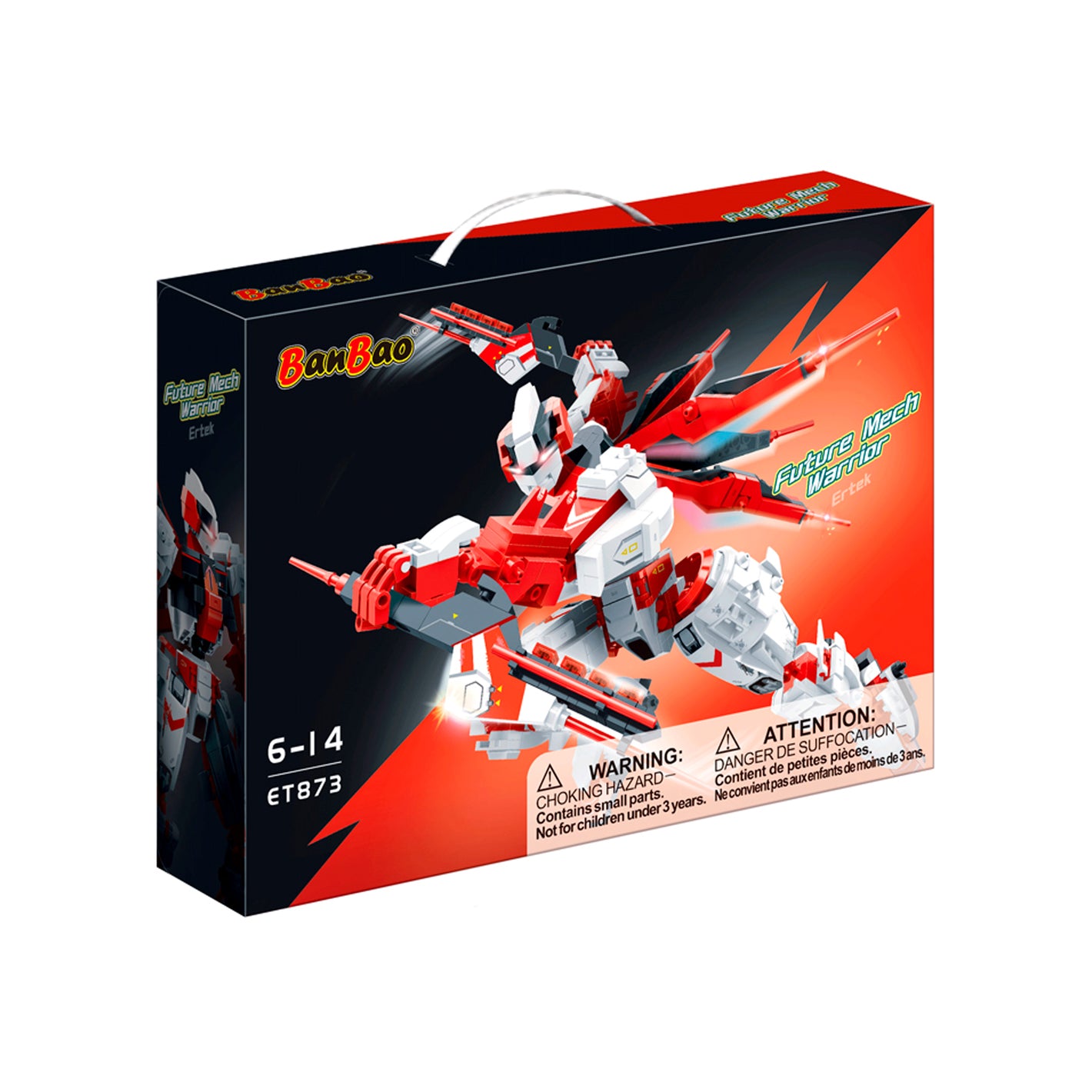 Set de Bloques Robot Future Mech Warrior Ertek Rojo - BanBao