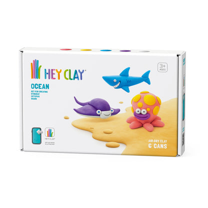 Océano: Tiburón, Mantaraya, Pulpo 6 Potes - Hey Clay