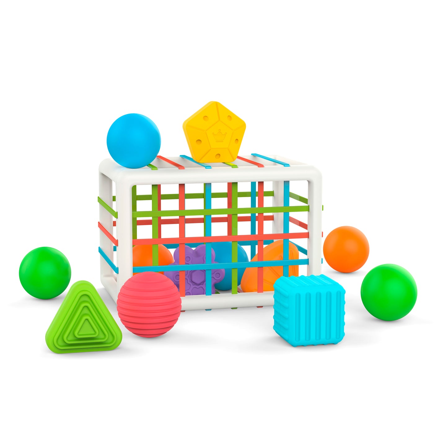Rectángulo de Encaje y Sensorial Montessori 13 Piezas - Huanger