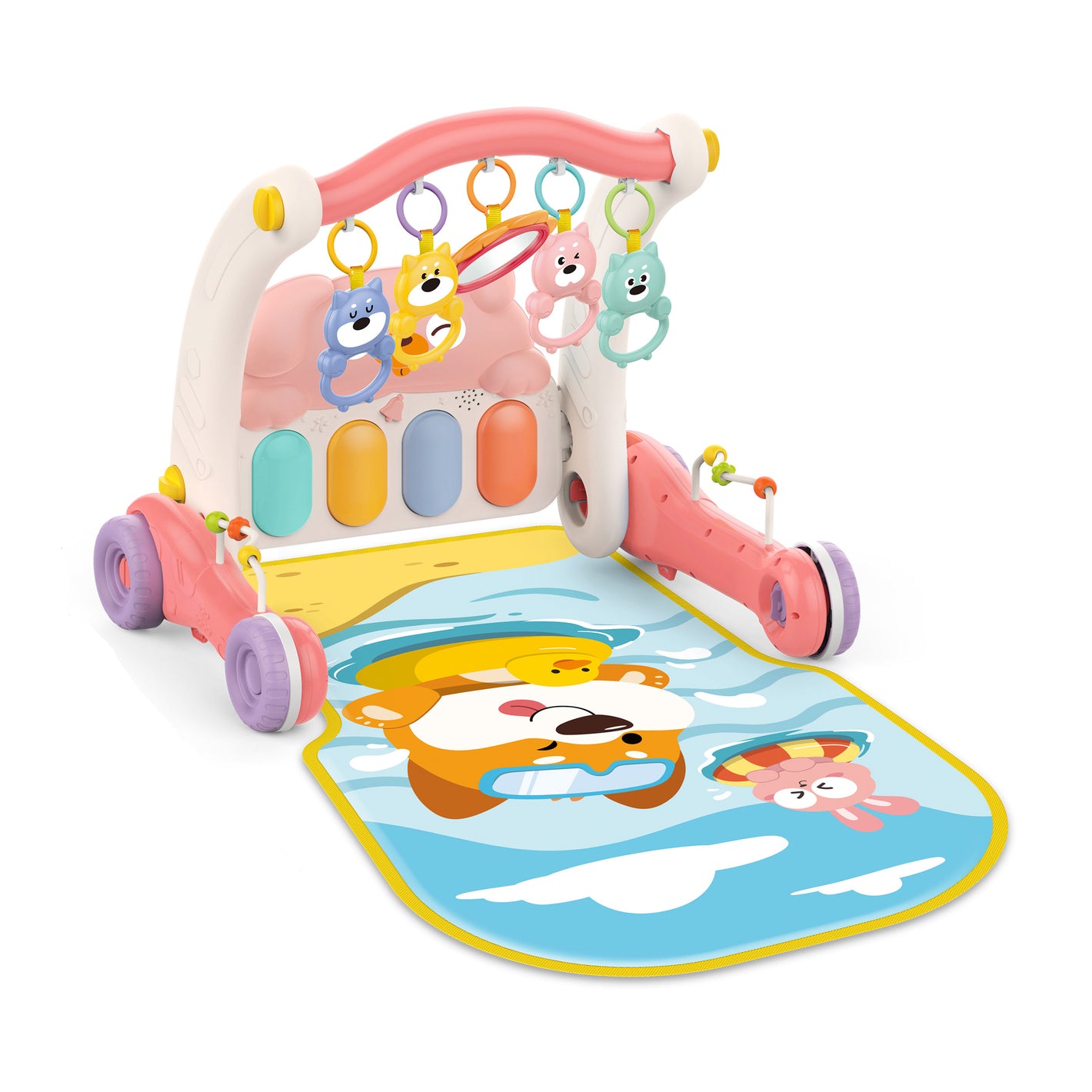Gimnasio y Andador Infantil Rosado - Huanger