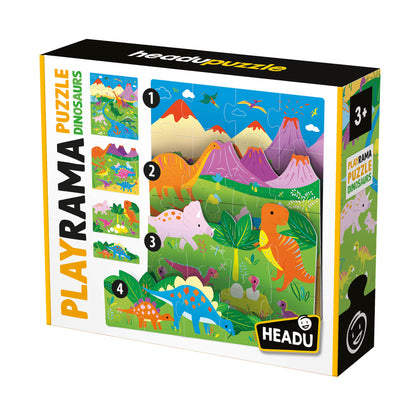 Puzzle de Dinosaurios - Headu