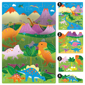 Puzzle de Dinosaurios - Headu