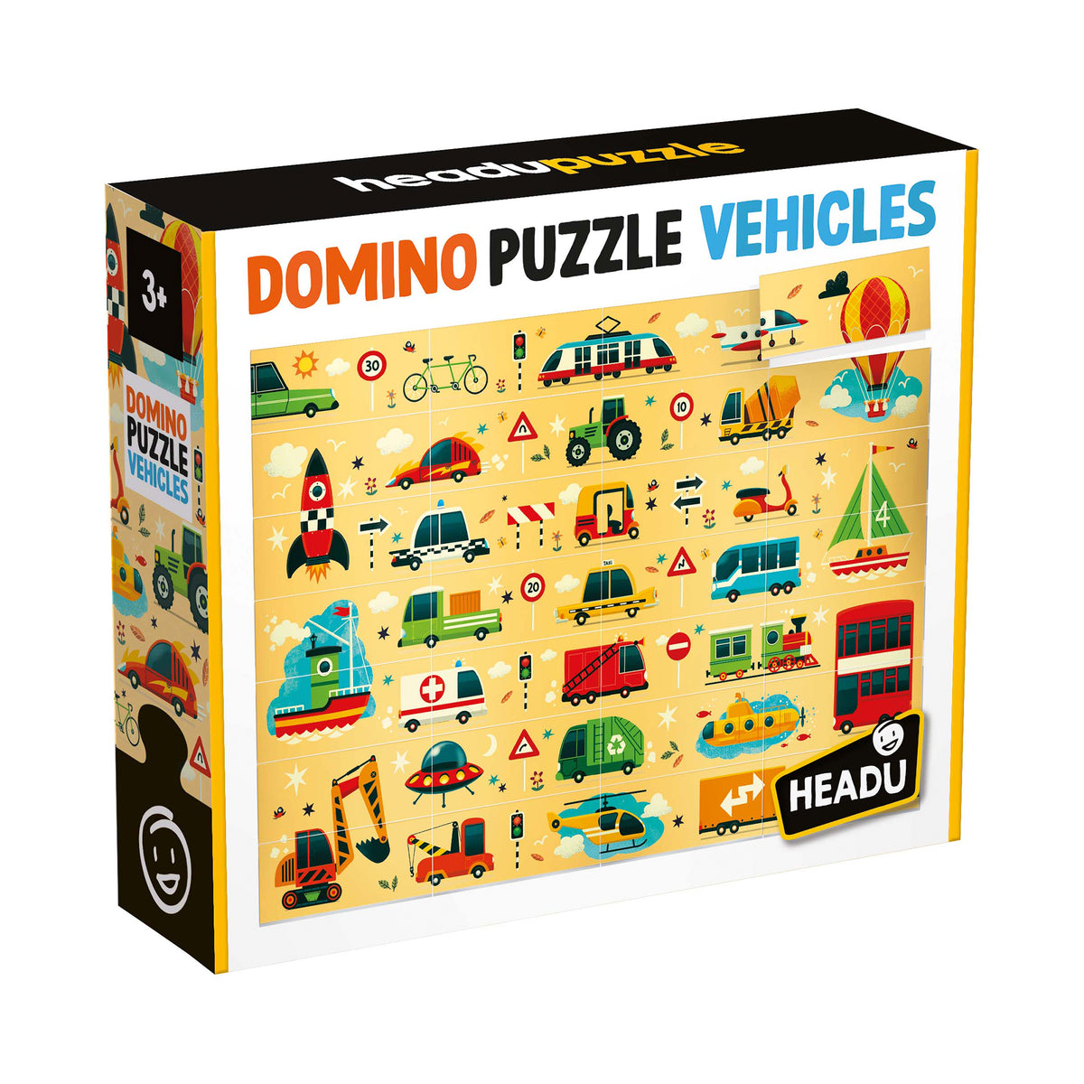 Puzzle Dominó de Vehículos - Headu