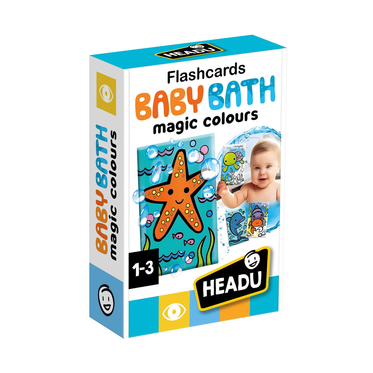 Maxi Tarjetas Didácticas Montessori para Baño de Bebé Colores Mágicos - Headu