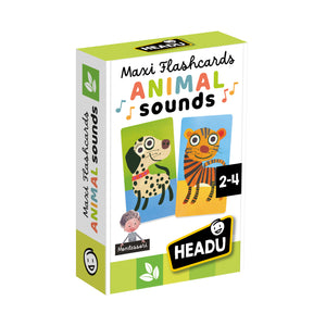 Maxi Tarjetas Didácticas Montessori Sonidos de Animales - Headu