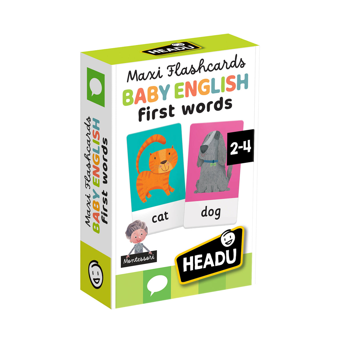Maxi Tarjetas Didácticas Montessori Primeras Palabras en Inglés - Headu