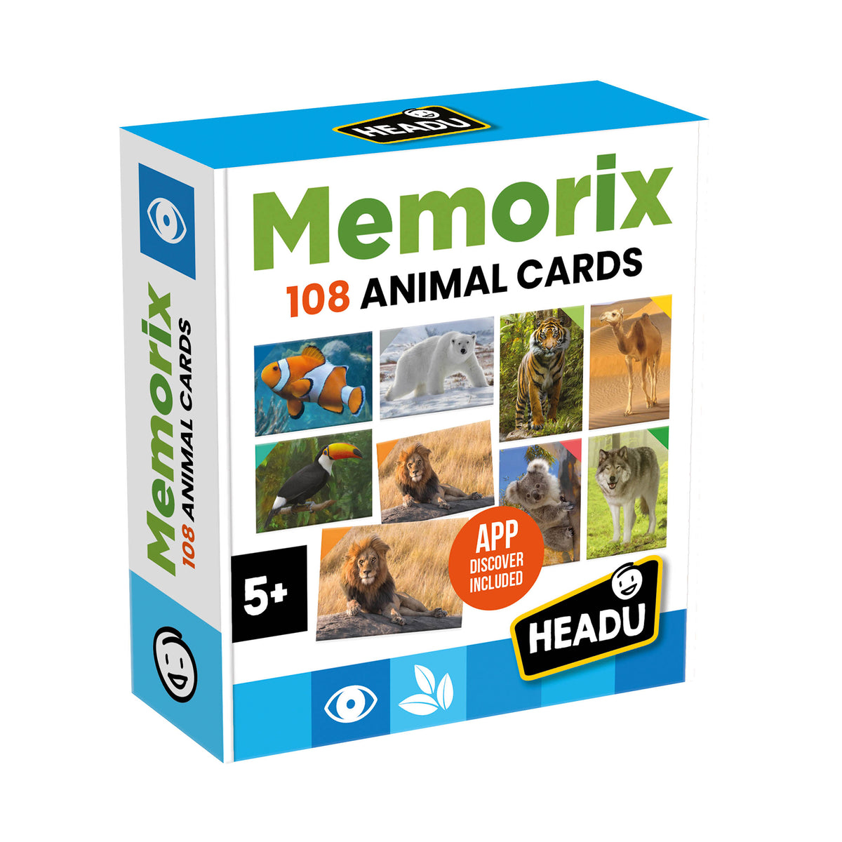 Memorice Animales 108 Piezas - Headu