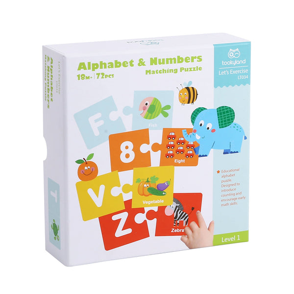 Puzzle Alfabeto y Números 72 Piezas Tooky Toy
