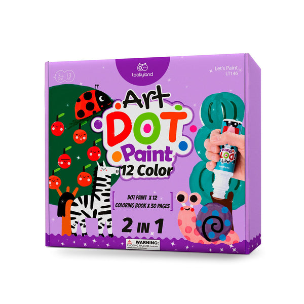 Pintura de Puntos 12 Colores + Libro - Tooky Toy