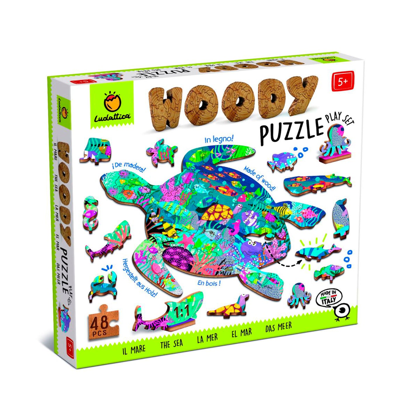 Puzzle de Madera Oceano 48 Piezas - Ludattica