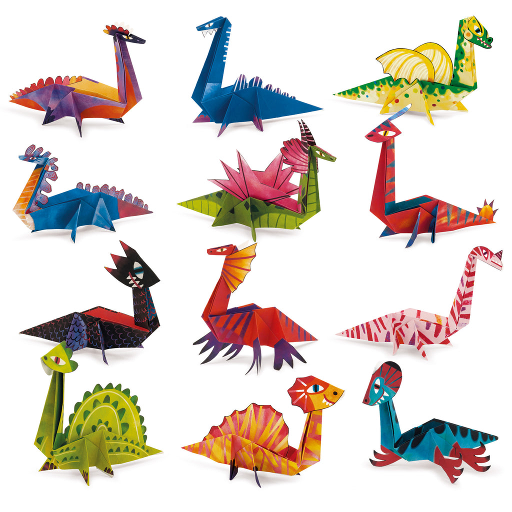 Origami Fácil 12 Dinosaurios