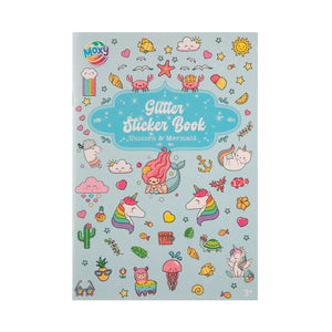 Libro de Stickers Glitter Unicornio y Sirenas - Moxy
