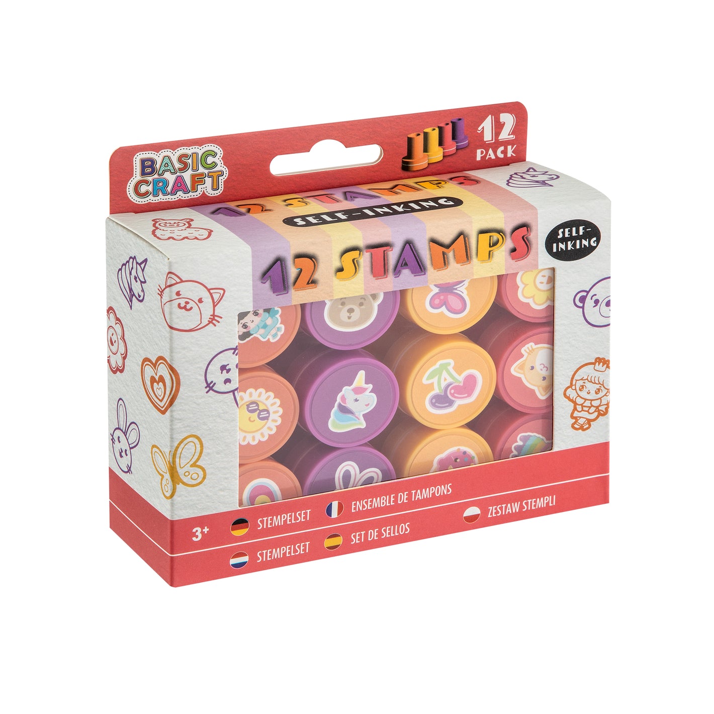 Juego de Timbres Rojo 12 Piezas - Moxy