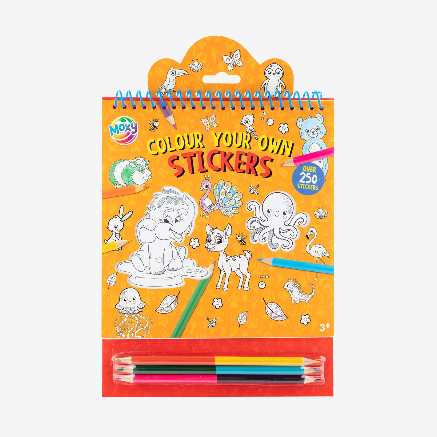 Colorea tus Propios Stickers Naranjo - Moxy