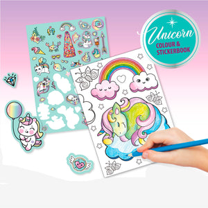 Libro de Pintar y Stickers Unicornio - Moxy