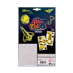Set de Tatuajes Glow in The Dark Azul - Moxy