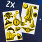 Set de Tatuajes Glow in The Dark Azul - Moxy