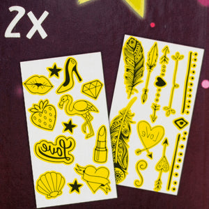 Set de Tatuajes Glow in The Dark Rosado - Moxy