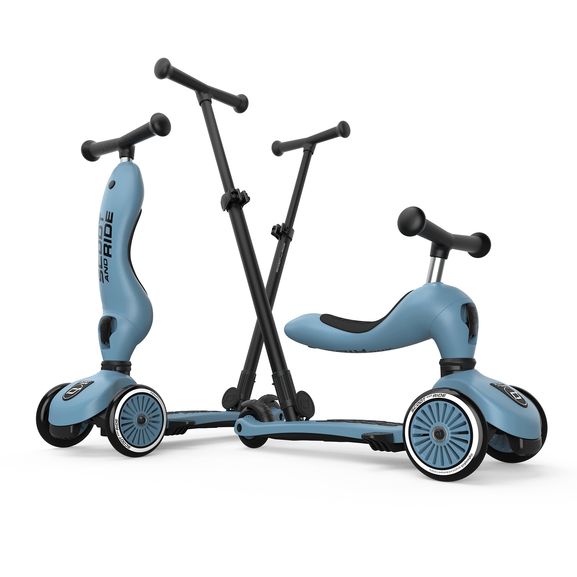 RIDE TWINPIG 142cm FLUX R2 セット Scooter 2 en 1 Highwaykick 1 Push and Go Steel - Scoot and Ride