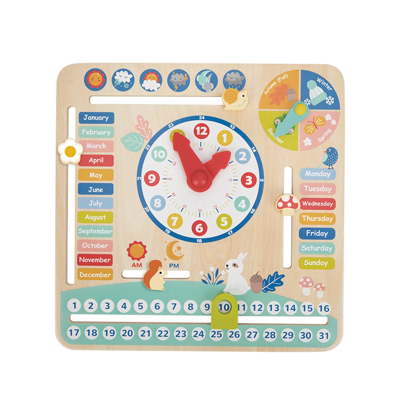 Calendario Interactivo de Madera - Tooky Toy