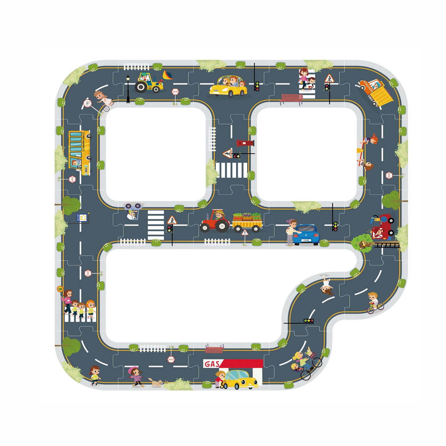 Puzzle Carretera de Ciudad - Tooky Toy