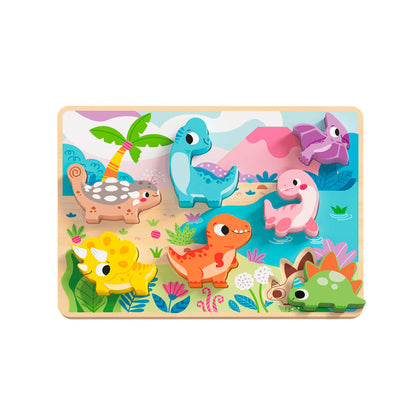 Puzzle Dinosaurio 8 Piezas Encajables - Tooky Toy