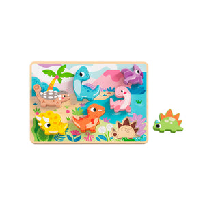 Puzzle Dinosaurio 8 Piezas Encajables - Tooky Toy