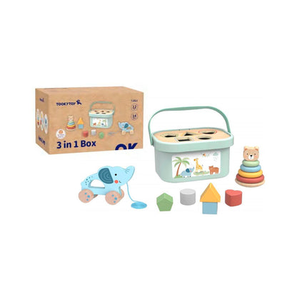 Caja 3 en 1 Animales del Bosque - Tooky Toy