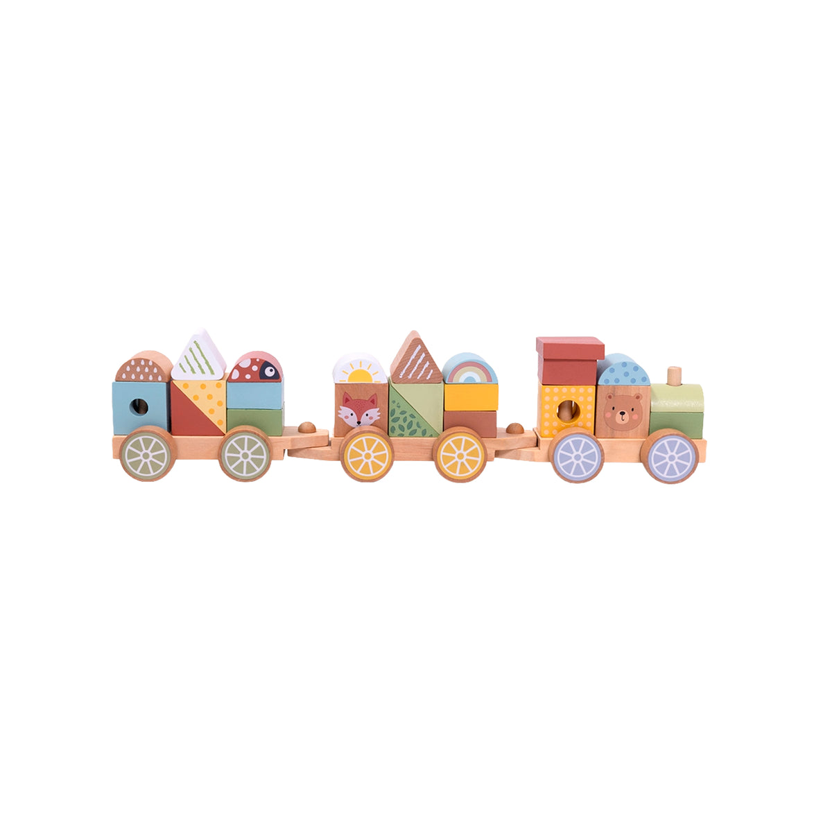 Tren Apilable Animales del  Bosque - Tooky Toy